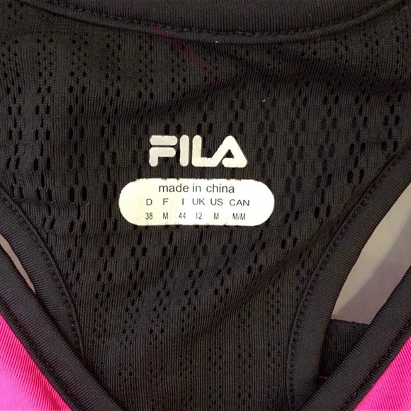 Fila Bright Pink and Black Racerback Workout Top
•Size Medium - Picture 6 of 11